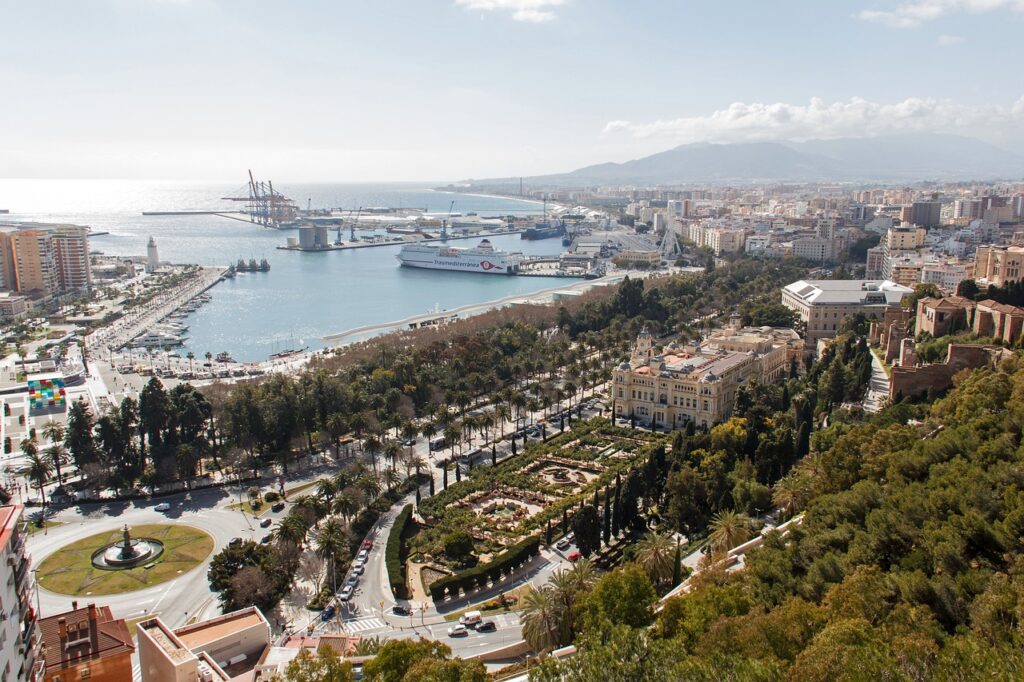 Vista aérea de Málaga